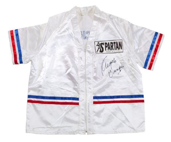 ANGELO DUNDEE AUTOGRAPHED GEORGE FOREMAN TRAINING CAMP WORN JACKET