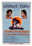 ANGELO DUNDEES SUGAR RAY LEONARD VS. ROBERTO DURÁN ORIGINAL FIGHT POSTER FOR JUNE 20, 1980 BOUT "THE BRAWL IN MONTREAL"