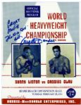 ANGELO DUNDEES AUTOGRAPHED MOVIE PROP SONNY LISTON VS. CASSIUS CLAY 1961 FIGHT PROGRAM USED IN THE 2001 FILM "ALI"