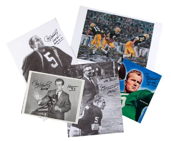 LOT OF (5) PAUL HORNUNG AUTOGRAPHED PHOTOS AND PRINTS (HORNUNG LOA)