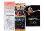 ANGELO DUNDEES MOVIE PROP PROGRAMS, CALL SHEETS, SCRIPT REVISIONS AND SIGNED MOVIE POSTER FOR 2005 FILM "CINDERELLA MAN"