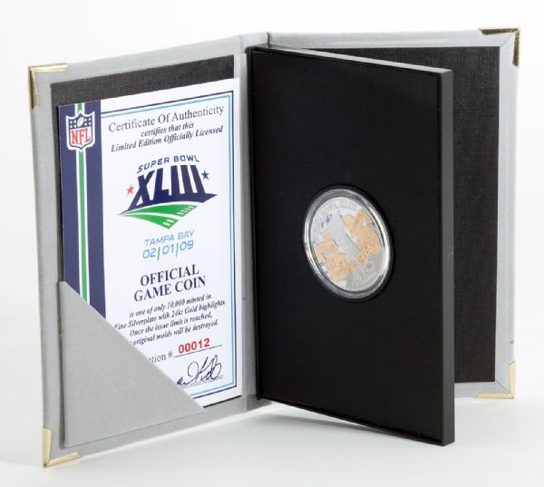 2009 SUPER BOWL XLIII OFFICIAL GAME COIN - PITTSBURGH STEELERS VS. ARIZONA CARDINALS