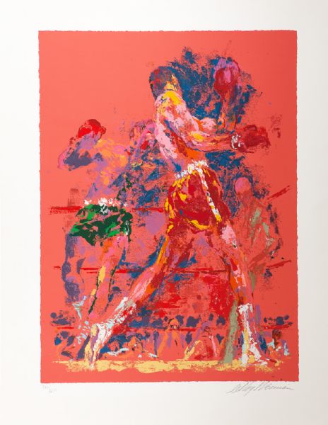 1973 LEROY NEIMAN "THE RED BOXER" LIMITED EDITION (186/250) SERIGRAPH SIGNED BY LEROY NEIMAN