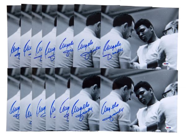 LOT OF (15) ANGELO DUNDEE AUTOGRAPHED 8" BY 10" PHOTOS