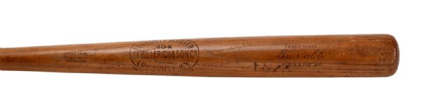 1915 TY COBB DETROIT TIGERS LOUISVILLE SLUGGER PROFESSIONAL MODEL GAME USED BAT (MEARS A7)