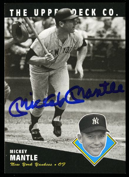  1994 UPPER DECK AUTHENTICATED ALL-TIME HEROES AUTOGRAPHED MICKEY MANTLE