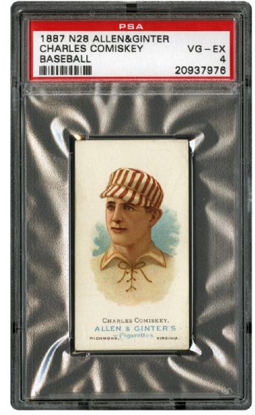  1887 N28 ALLEN & GINTER CHARLES COMISKEY VG-EX PSA 4