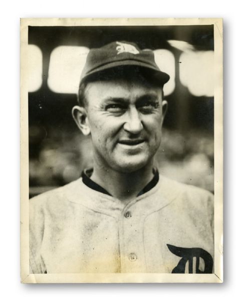 TY COBB ORIGINAL 1920S WIRE PHOTOGRAPH BY KEYSTONE VIEW CO. INC.