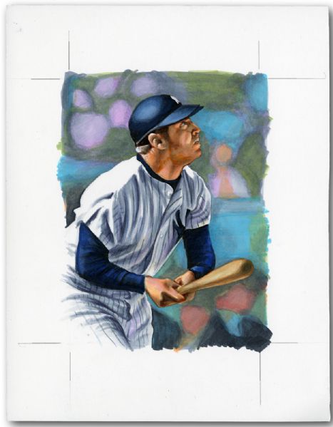  MICKEY MANTLE AND ROGER MARIS 2012 TOPPS ALLEN & GINTER HIGHLIGHT SKETCHES ORIGINAL ARTWORK