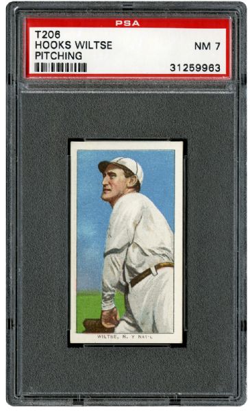  1909-11 T206 HOOKS WILTSIE OLD MILL (PITCHING) PSA NM 7