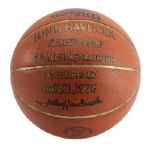 JOHN HAVLICEK’S 1976 SIGNED OFFICIAL WILSON NBA GAME BASKETBALL USED TO SCORE 23,150TH POINT (NBA 4TH ALL-TIME SCORER) (HAVLICEK LOA) 