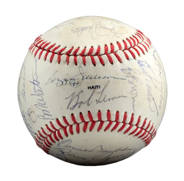  1981 AMERICAN LEAGUE CHAMPION NEW YORK YANKEES TEAM SIGNED OFFICIAL WORLD SERIES BASEBALL