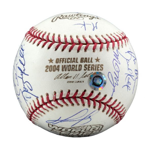  2004 WORLD CHAMPION BOSTON RED SOX TEAM SIGNED OFFICIAL WORLD SERIES BASEBALL