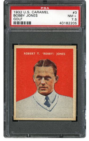  1932 US CARAMEL #3 BOBBY JONES NM+ PSA 7.5