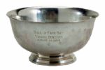 GEORGE SISLERS STERLING SILVER PRESENTATION BOWL FROM HALL OF FAME DAY AUGUST 14, 1954 AT YANKEE STADIUM (SISLER FAMILY LOA) 