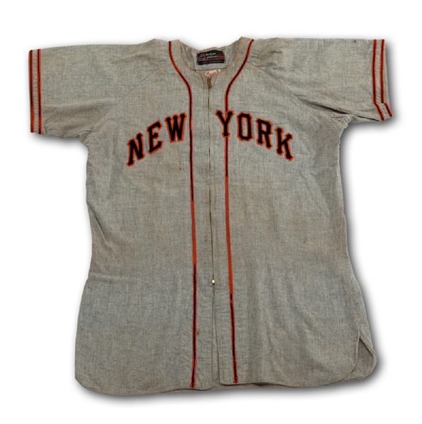 1947 RED KRESS NEW YORK GIANTS GAME WORN ROAD JERSEY (LOMBARDO FAMILY LOA) 