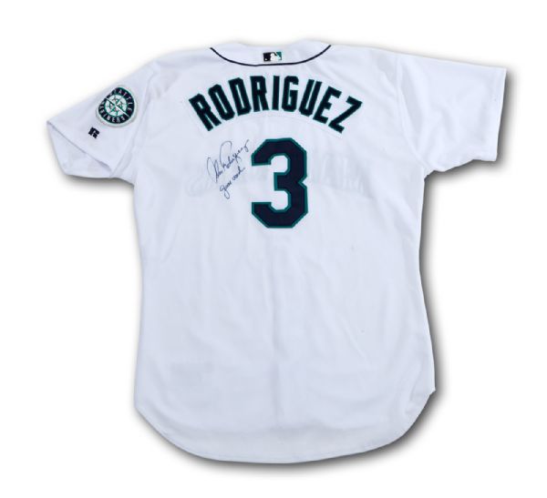 2000 ALEX RODRIGUEZ SEATTLE MARINERS GAME WORN AND SIGNED HOME JERSEY (RODRIGUEZ LOA) 