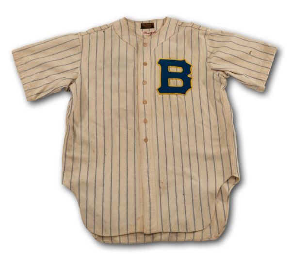  1938 CASEY STENGEL BOSTON BEES GAME WORN HOME JERSEY (RARE ONE YEAR STYLE)