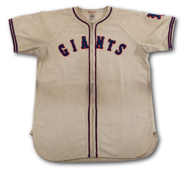 1941 PAUL "DAFFY" DEAN NEW YORK GIANTS GAME WORN HOME JERSEY (MEARS A9.5) 