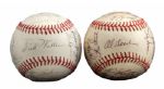 ROLLIE FINGERS 1971 AND 1975 OAKLAND AS TEAM SIGNED BASEBALL (FINGERS LOA) 
