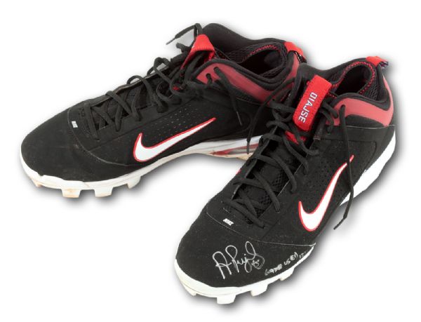 2012 ALBERT PUJOLS SIGNED NIKE GAME-USED CLEATS