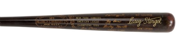  1955 NEW YORK YANKEES AL CHAMPIONS H&B COMMEMORATIVE BLACK BAT