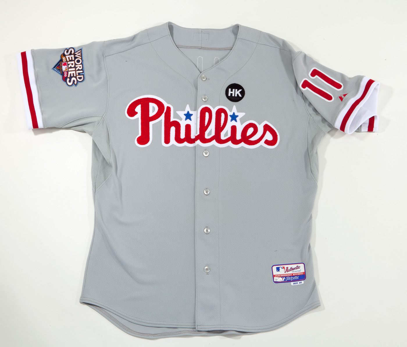 Lot Detail - 2009 WORLD SERIES JIMMY ROLLINS PHILADELPHIA PHILLIES GAME  ISSUED ROAD JERSEY (MLB AUTH.)