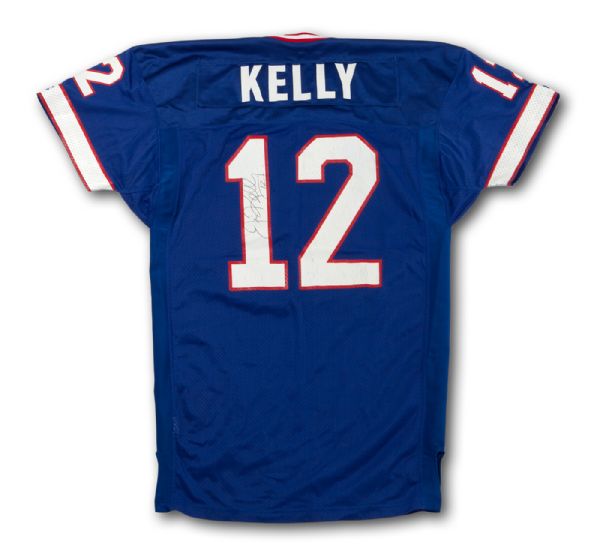  1994 JIM KELLY BUFFALO BILLS GAME WORN AND AUTOGRAPHED HOME JERSEY