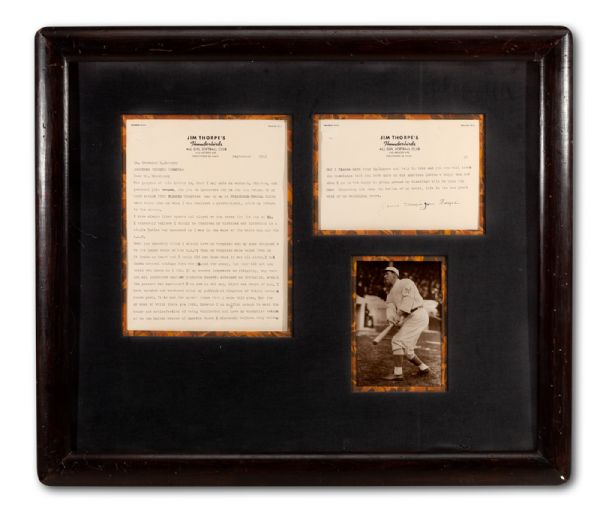  HISTORIC AND POIGNANT 1949 JIM THORPE "ONE GREAT WISH" LETTER TO AMERICAN OLYMPIC COMMITTEE REQUESTING THE RETURN OF HIS 1912 OLYMPIC MEDALS WITH RARE FULL NAME SIGNATURE