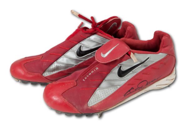 2000 JIMMY ROLLINS SIGNED NIKE GAME USED ROOKIE CLEATS 