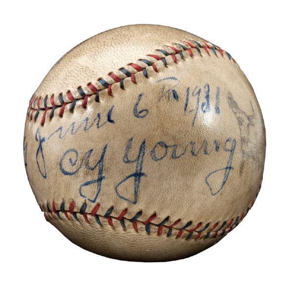  EXCEPTIONAL CY YOUNG SINGLE SIGNED BASEBALL