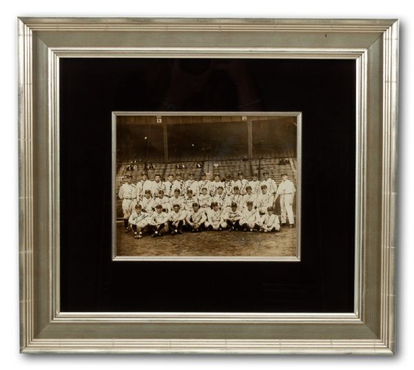  1927 WORLD CHAMPION NEW YORK YANKEES TEAM SIGNED PHOTOGRAPH (PSA/DNA GRADED 8) - THE FINEST AUTOGRAPHED YANKEES PHOTO IN THE WORLD