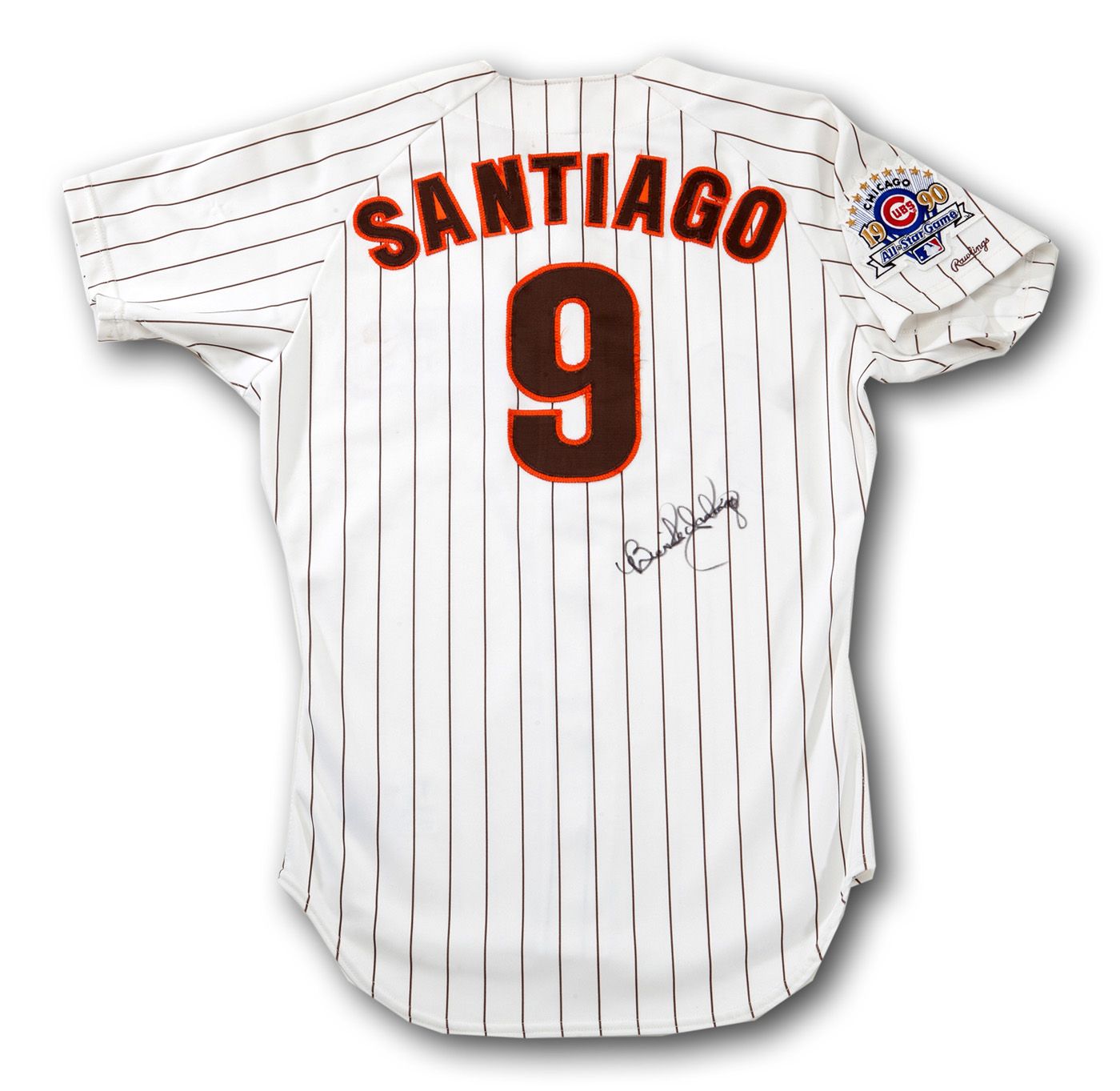 Lot Detail - BENITO SANTIAGO'S 1990 SAN DIEGO PADRES ALL-STAR GAME WORN AND  SIGNED JERSEY (SANTIAGO LOA)