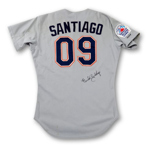 BENITO SANTIAGOS 1991 SAN DIEGO PADRES ALL-STAR GAME WORN AND SIGNED JERSEY (SANTIAGO LOA)