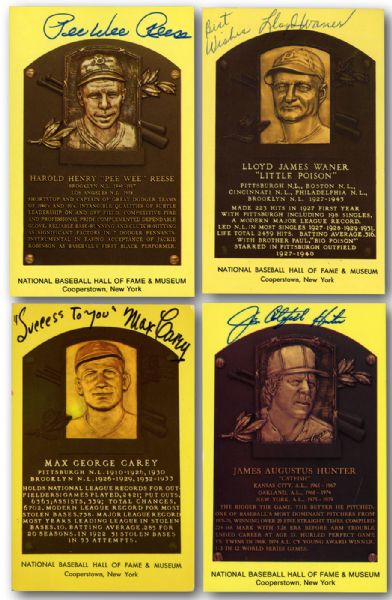  BASEBALL HALL OF FAME GOLD POSTCARD SIGNED LOT OF 58 DIFFERENT