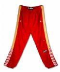  UPPER DECK AUTHENTICATED LEBRON JAMES GAME USED CLEVELAND CAVALIERS WARM-UP PANTS