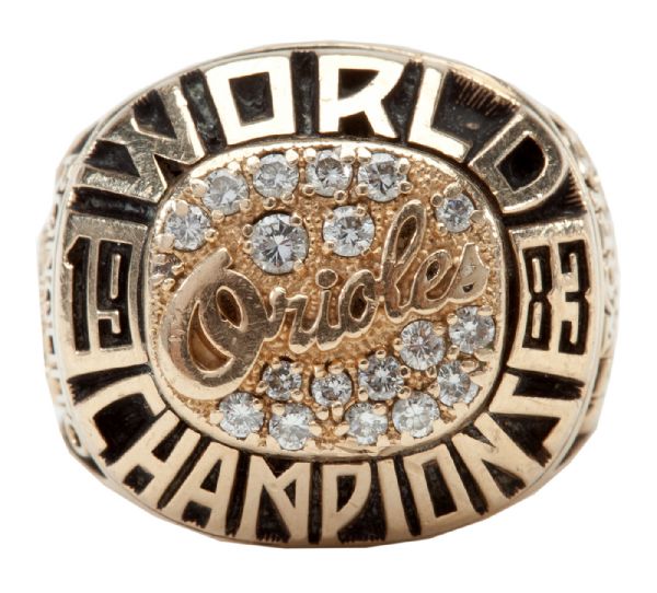 1983 BALTIMORE ORIOLES WORLD CHAMPIONSHIP 10K GOLD RING PRESENTED TO SCOUT (RONQUITO)