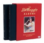 JOE DIMAGGIO "THE DIMAGGIO ALBUMS" SIGNED CASE WITH UNSIGNED BOOKS DATED  1932-1941 AND 1942-1951 