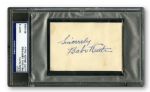 EXCEPTIONAL BABE RUTH CUT SIGNATURE ENCAPSULATED MINT PSA/DNA 9