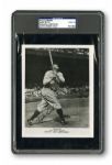 EXCEPTIONAL BABE RUTH SIGNED PHOTO ENCAPSULATED MINT PSA/DNA 9