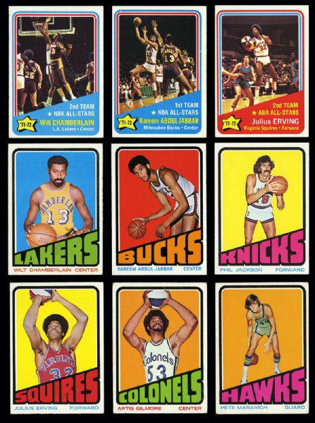 1972-73 TOPPS BASKETBALL COMPLETE SET OF 263