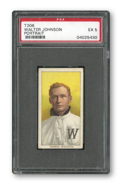1909-11 T206 WALTER JOHNSON (PORTRAIT) EX PSA 5