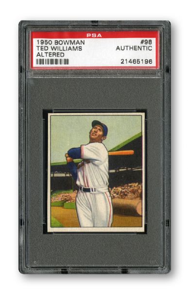 1950 BOWMAN #98 TED WILLIAMS PSA AUTHENTIC
