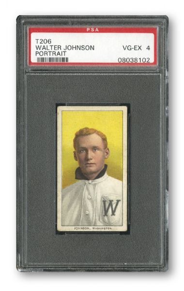 1909-11 T206 WALTER JOHNSON (PORTRAIT) VG-EX PSA 4