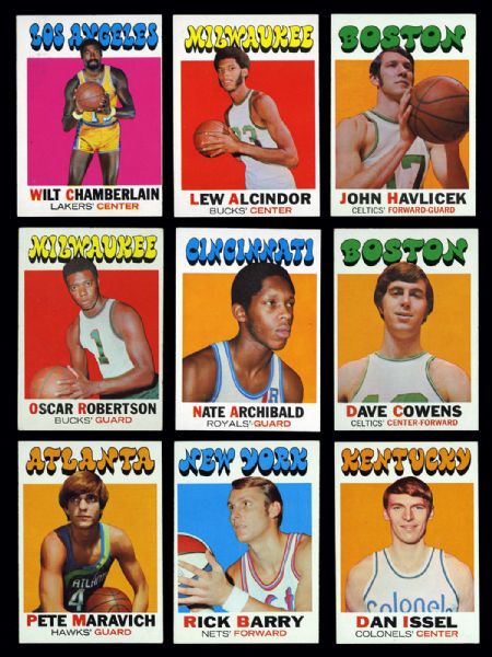 1971-72 TOPPS BASKETBALL COMPLETE SET OF 233