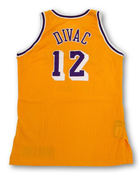 1995-96 VLADE DIVAC LOS ANGELES LAKERS GAME WORN HOME JERSEY