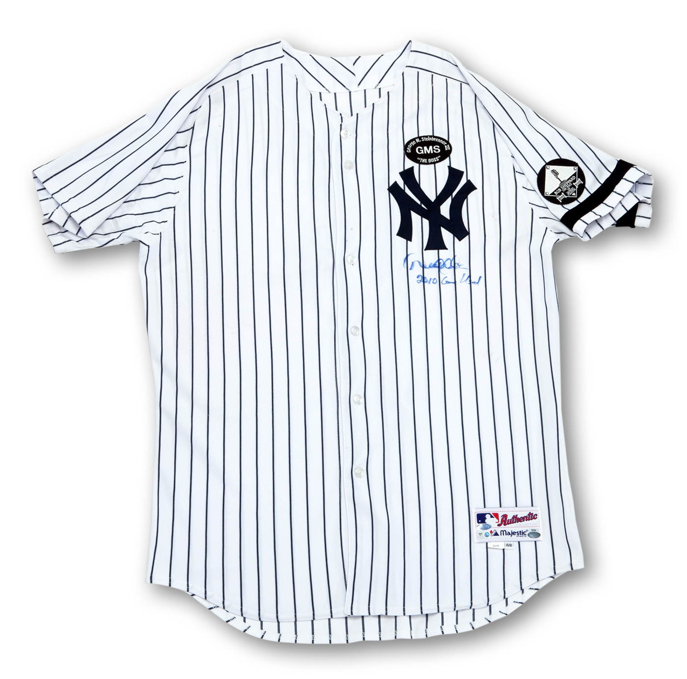 Derek Jeter Signed New York Yankees Majestic MLB Jersey w/ Jeter