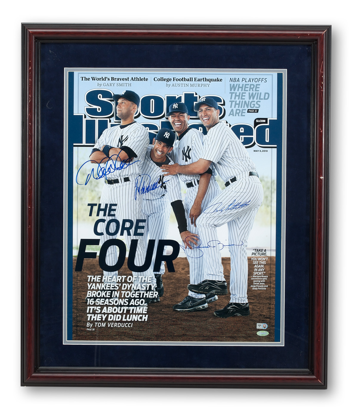 New York Yankees Derek Jeter, Jorge Posada, Mariano Rivera Sports  Illustrated Cover by Sports Illustrated