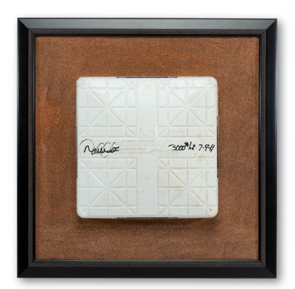 2011 DEREK JETER SIGNED GAME USED FIRST BASE FROM HIS 3000TH HIT GAME (BOTTOM OF 6TH INNING)  (STEINER LOA)
