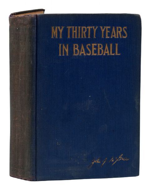 1923 FIRST EDITION COPY OF "MY THIRTY YEARS IN BASEBALL" BY JOHN J. MCGRAW